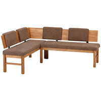 ECKBANK Danny 155 x 194 x 84 Massivholz Wildeiche geölt/Braun - Wildeiche/Braun, Holz (155/194cm) - 58aufmkessel
