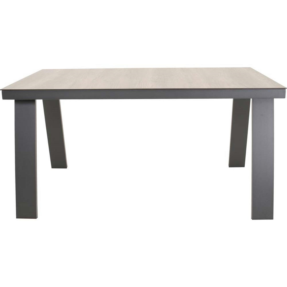 GARTENTISCH Estoril - Grau - 150/90/75 cm - Grau, Metall (150/90/75cm) - Lesli Living