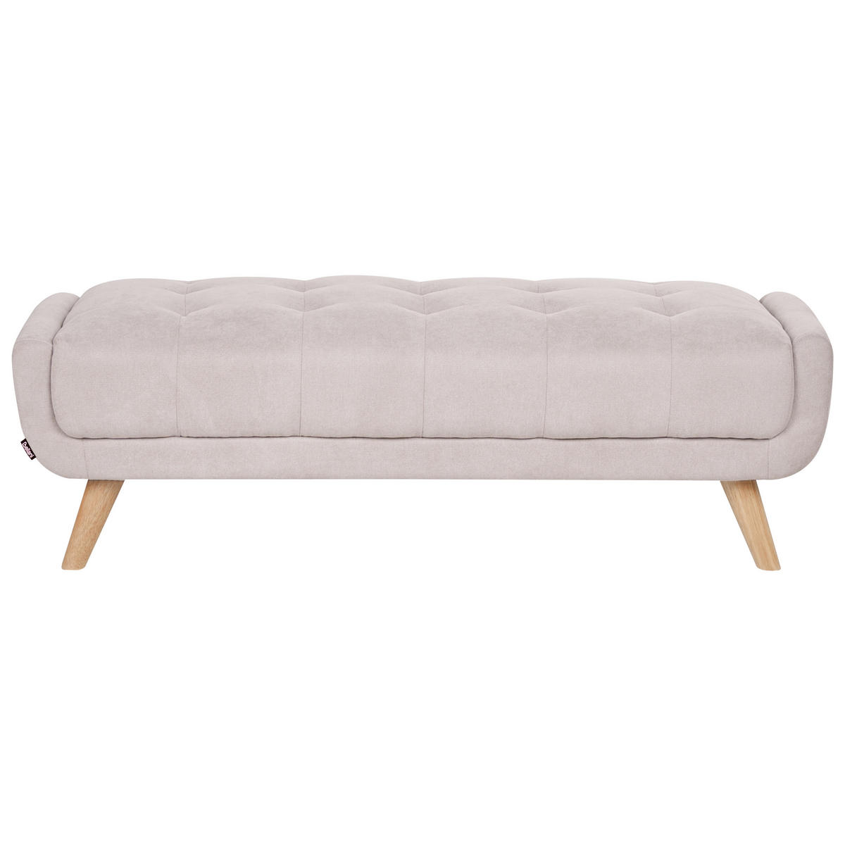 OTTOMANE Stoff Taupe Habo - Hellbraun, Textil (134/42/60cm) - Beliani