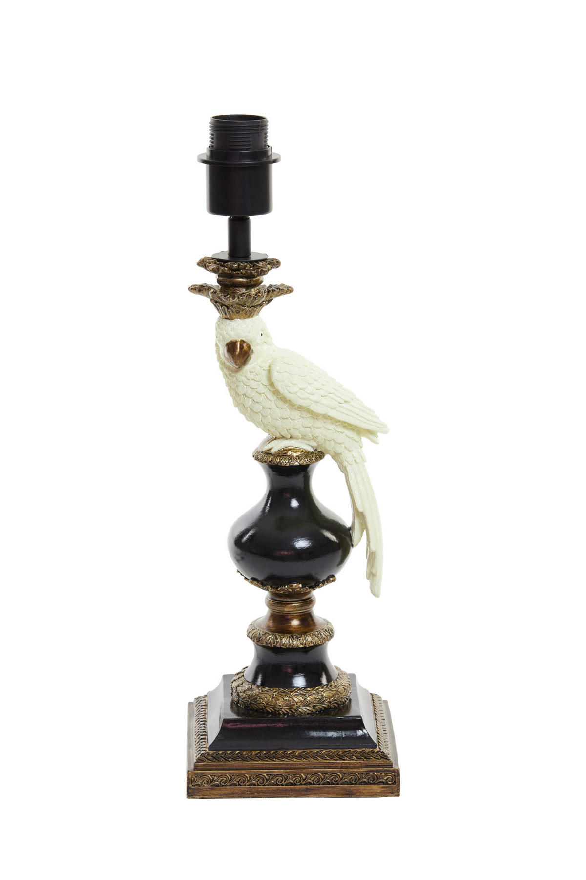 LAMPENFUSS Nyasa Bronze 14,5/14,5/46,5 cm - Schwarz, Kunststoff (14.5/14.5/46.5cm) - Light & Living