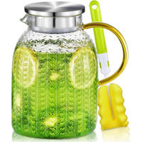 GLASKARAFFE mit Deckel 1,8 Liter - Transparent, Glas (12.7/12.7cm)