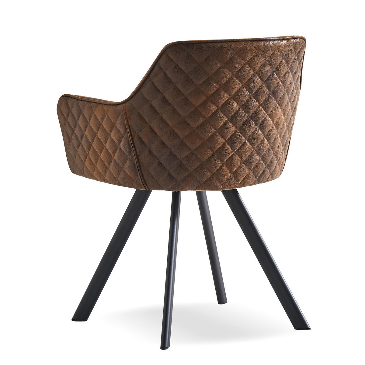 ARMLEHNSTUHL CYRUS Braun 2 Stück - Braun, Textil/Metall (58/79/60cm) - B&D Home