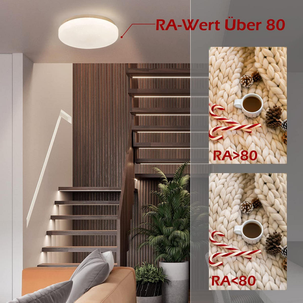 LED-DECKENLEUCHTE Milchstraße 21 cm - Weiß, Kunststoff (21/21/5cm) - Nettlife