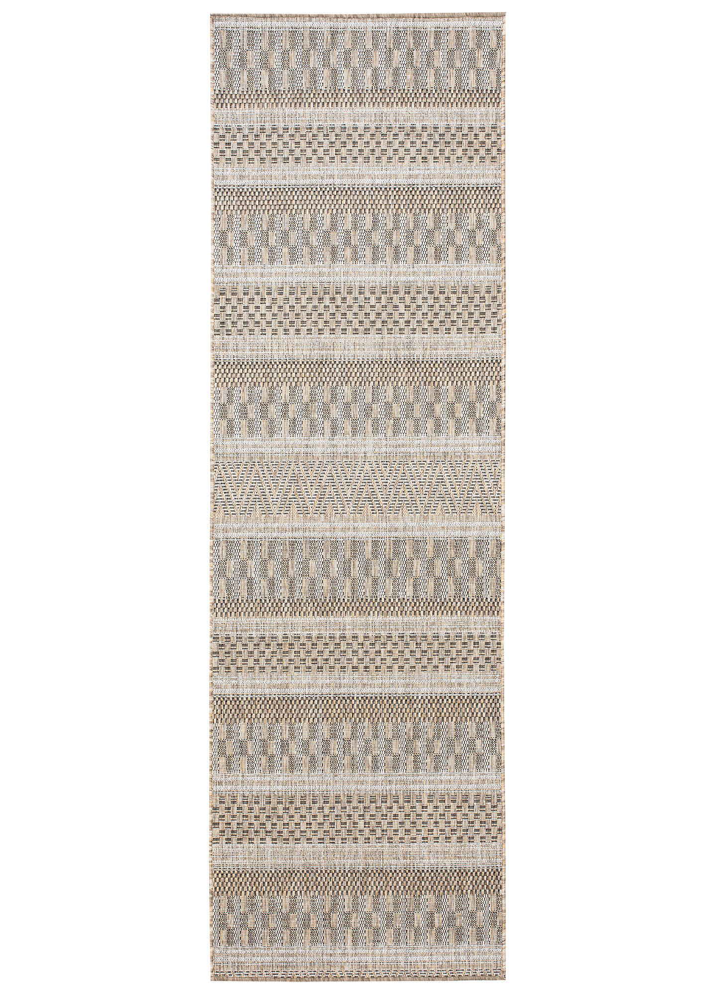 LÄUFER MELISSA Braun Gestreift Modern 60/1100 cm - Braun, Textil (60/1100cm) - Tapiso