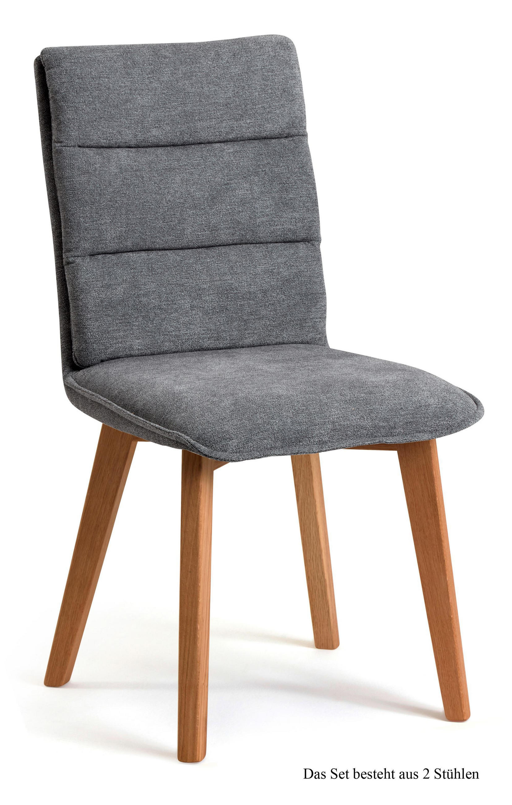 ESSZIMMERSTUHL (2er-Set) Darija 47x92x60 Eiche geölt/Grau - Eichefarben/Grau, Kunststoff (60/92/47cm) - 58aufmkessel