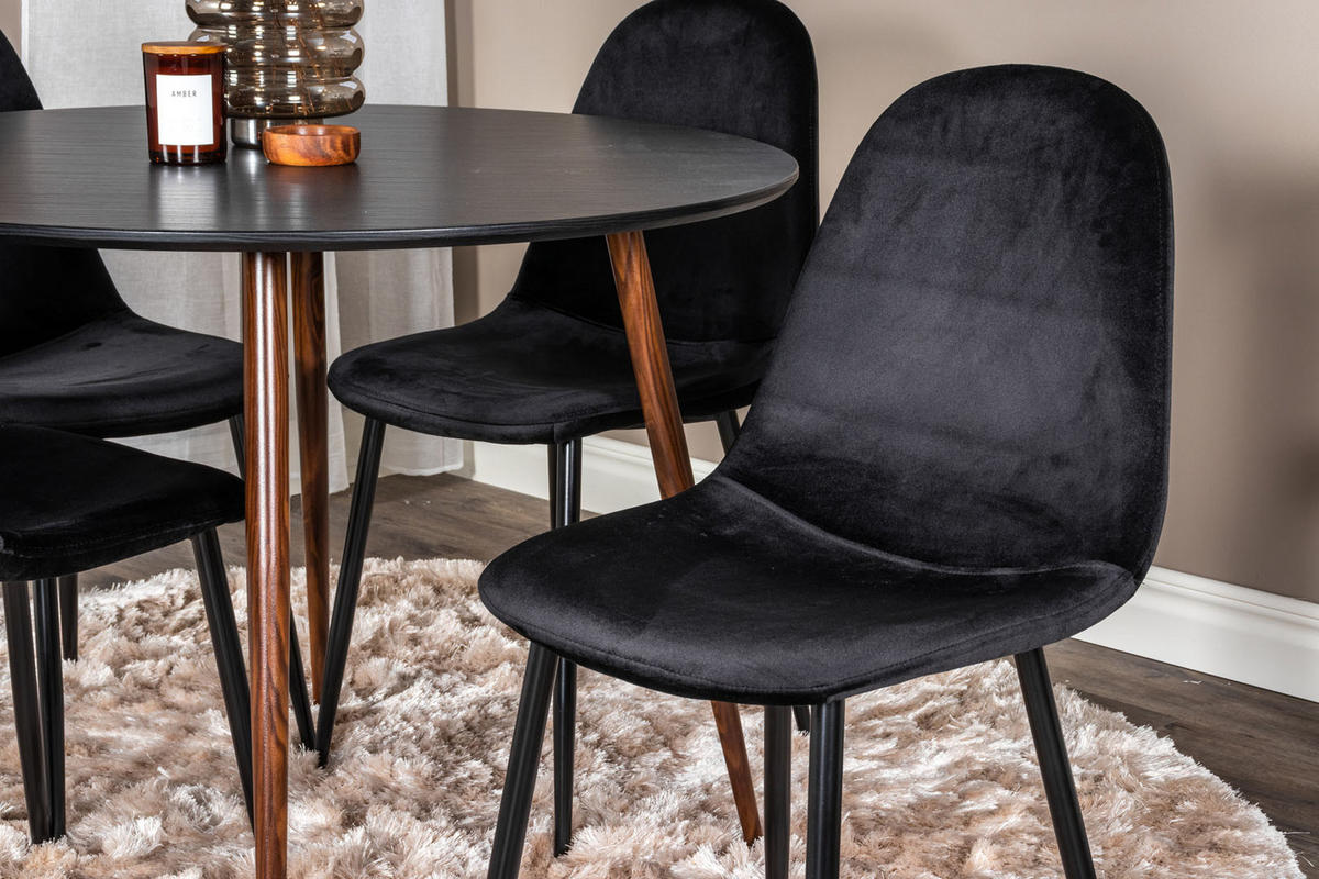 TISCHGRUPPE Schwarz - Schwarz, Holzwerkstoff (100/75/100cm) - ebuy24
