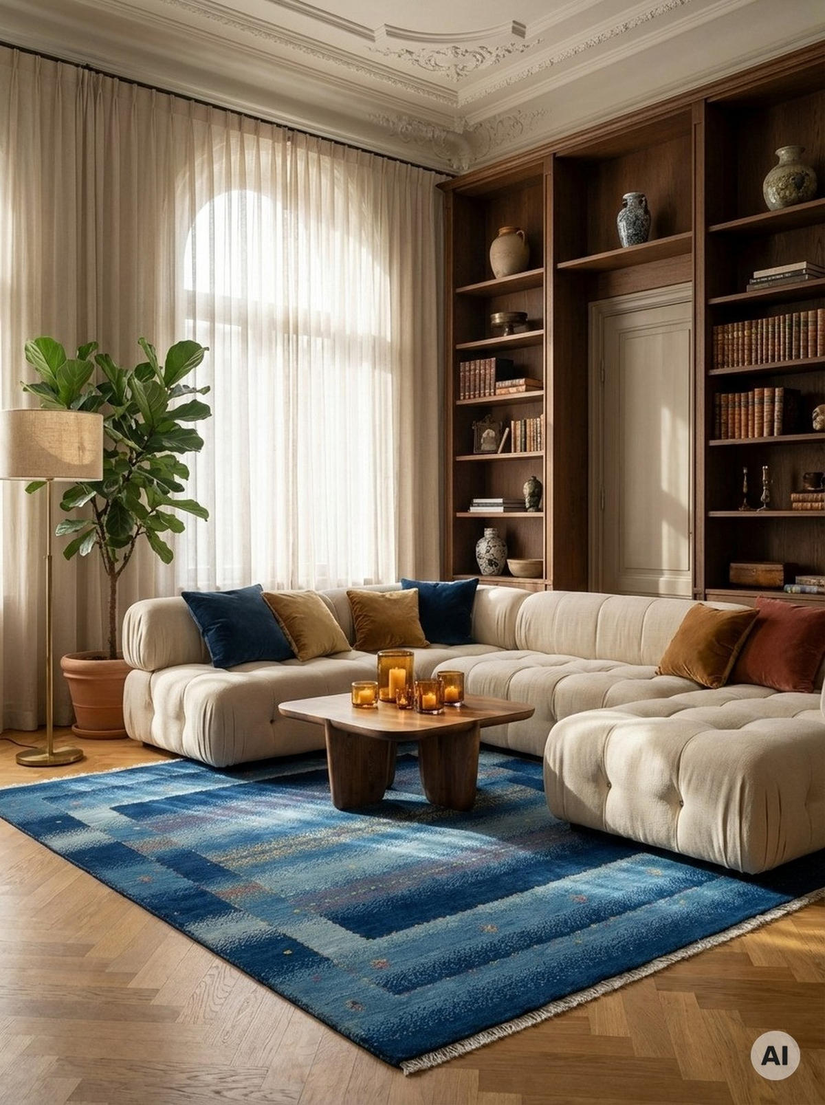 GABBEH-TEPPICH handgeknüpft Rizbaf Blau 204/149 cm Schurwolle - Blau, Textil (149/204cm) - Looma