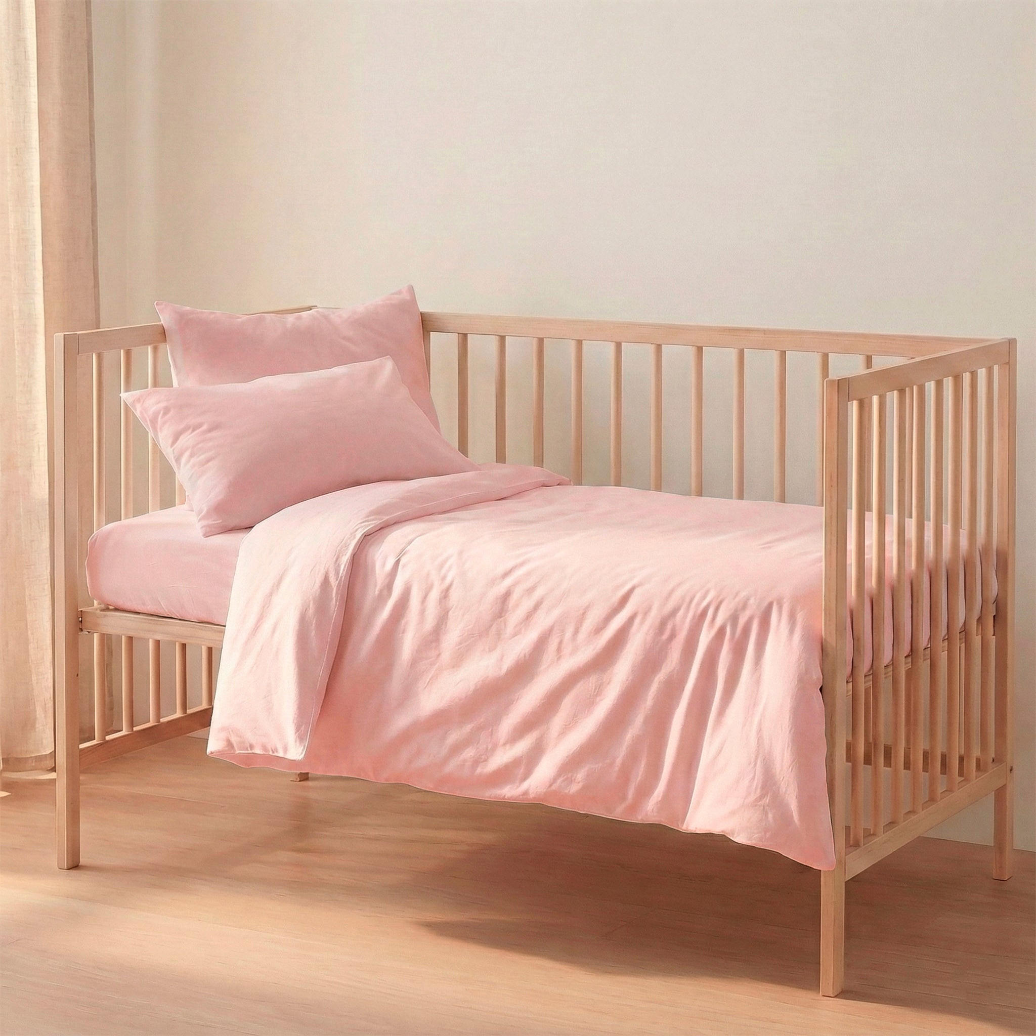 BETTBEZUG set 2 teiliges Basic Hellrosa 115x145 cm (Kinderbett) - Rosa, Textil (115/145cm) - Happy Friday