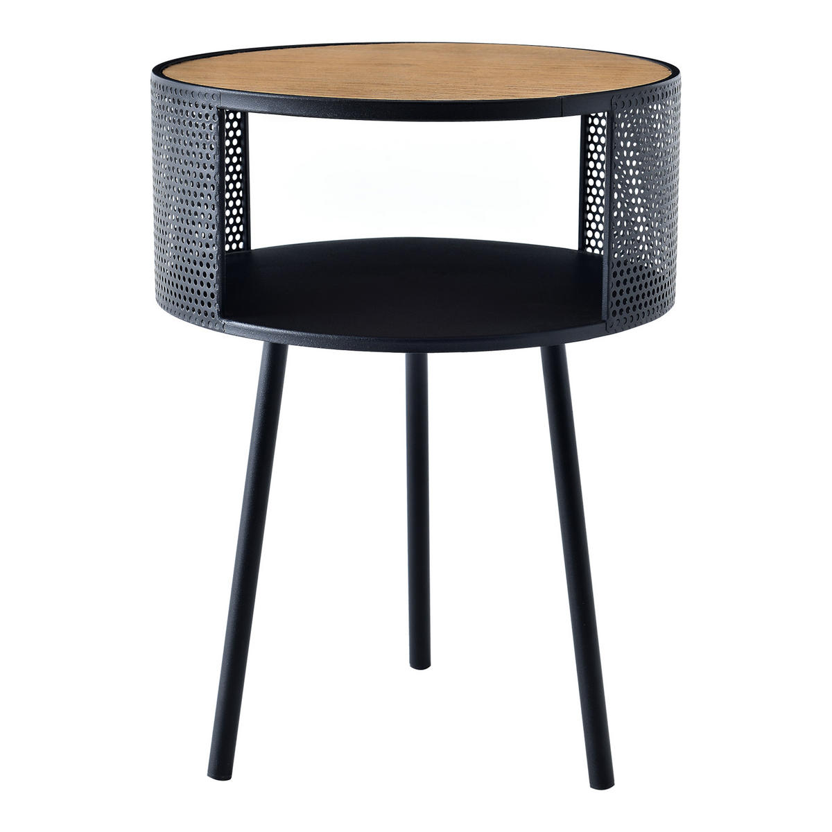 BEISTELLTISCH Bjørnsund 34/34/45 - Schwarz, Holzwerkstoff (34/34/45cm) - [en.casa]