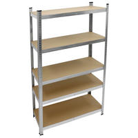 LAGERREGAL - Silberfarben, Holzwerkstoff (30/170/70cm) - ECD-Germany