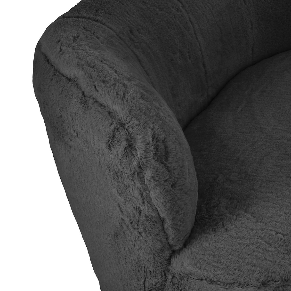 1,5-SITZER SOFA - Anthrazit/Schwarz, Kunststoff/Textil (134/75/84cm) - home24