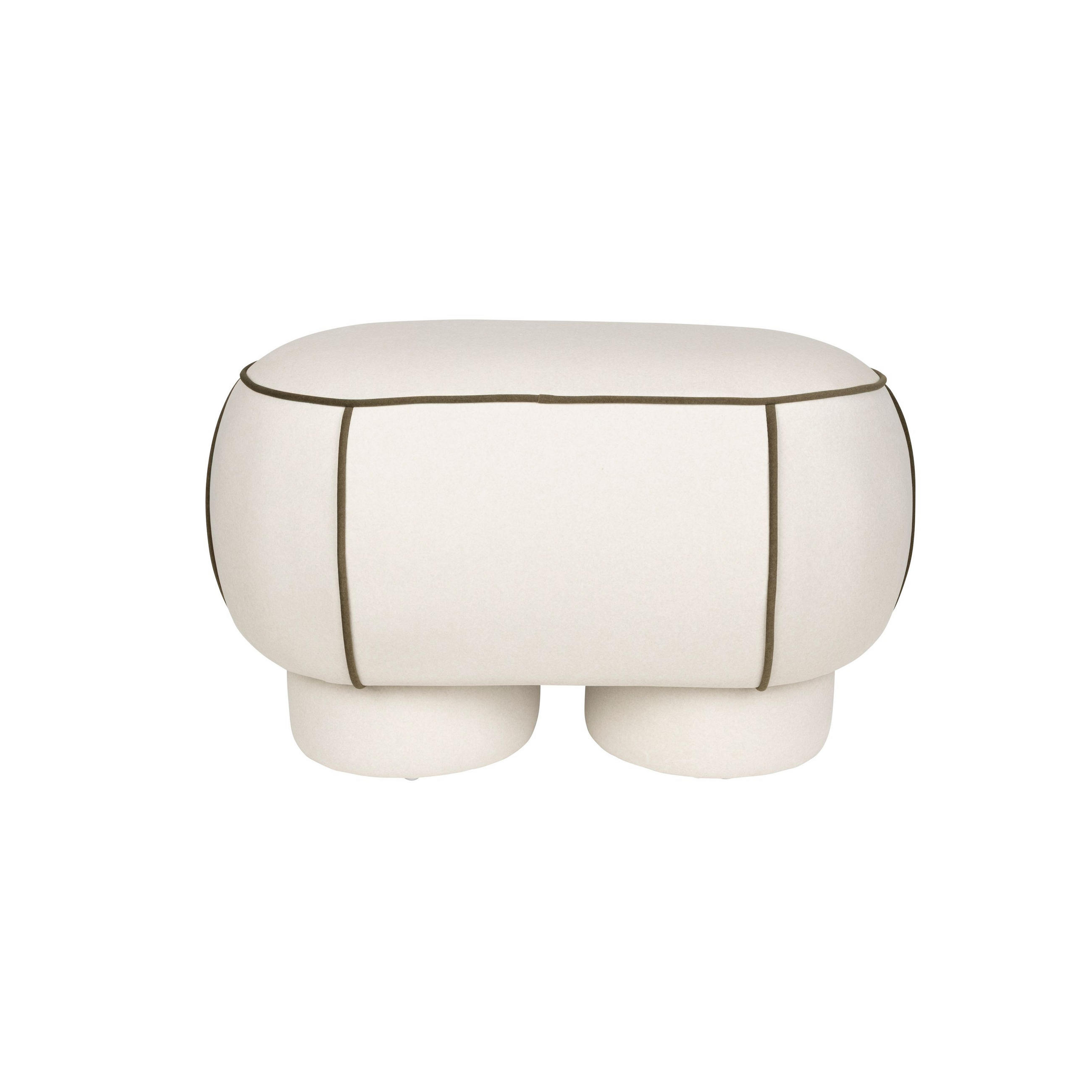 SITZBANK Marina Hocker M Weiß - Weiß, Kunststoff (77.5/49/45.5cm) - Housecraft Living