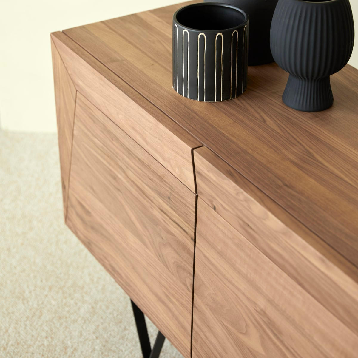 SIDEBOARD Metric Braun aus Walnuss - Braun, Holz (175/75/46cm) - Tikamoon