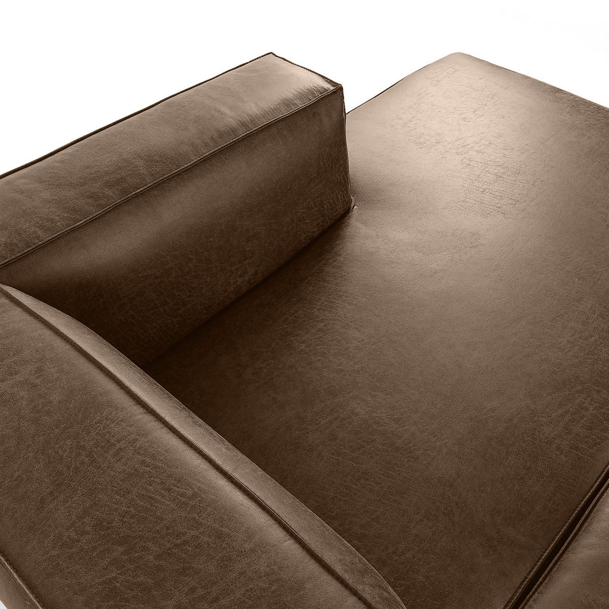 ECKSOFA RECHTS FEROX, Dunkelbraun - Dunkelbraun, Holz/Holzwerkstoff (300/175cm) - KONSIMO®