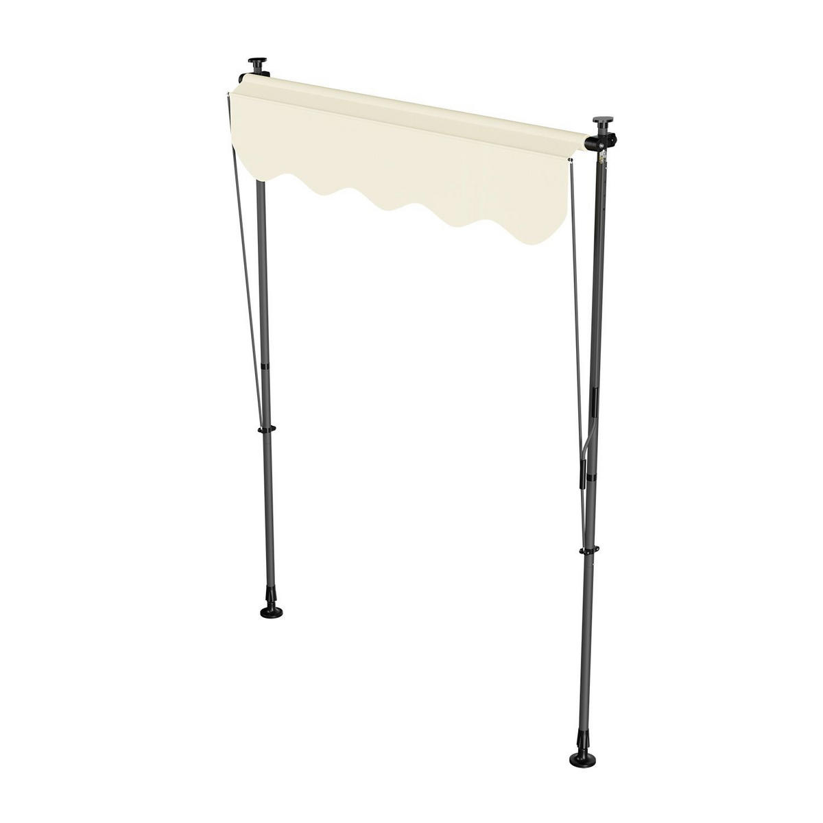 KLEMMMARKISE Kapstadt beige 150x120 cm - Beige, Textil (150/200/120cm) - Juskys