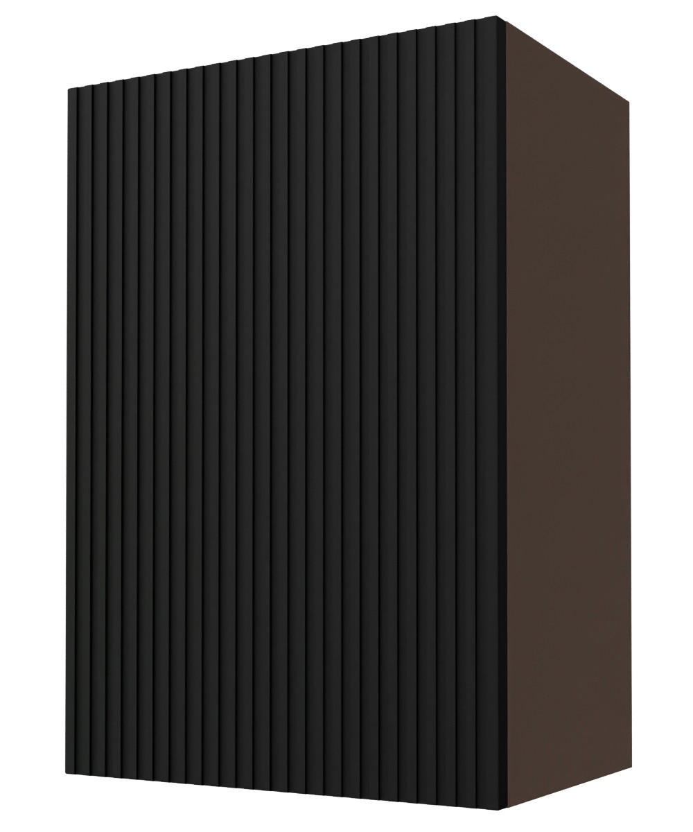 KÜCHENHÄNGESCHRANK Lamello W2/50 Schwarz Matt / Lava 50 / 32,5 / 72cm - Dunkelgrau/Schwarz, Holz/Holzwerkstoff (50/72/32.5cm) - Feldmann-Wohnen