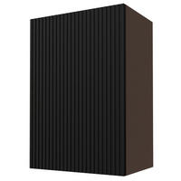 KÜCHENHÄNGESCHRANK Lamello W2/50 Schwarz Matt / Lava 50 / 32,5 / 72cm - Dunkelgrau/Schwarz, Holz/Holzwerkstoff (50/72/32.5cm) - Feldmann-Wohnen