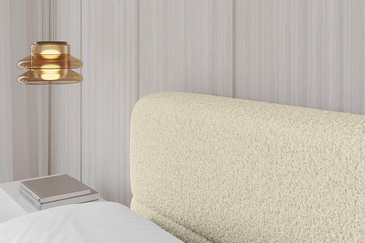 POLSTERBETT mit Bettkasten und Lattenrost, Boxbett ohne Matratze - ELVA-v1 140x200 Beige - Beige, Holzwerkstoff/Textil (140/200cm) - ALTDECOR