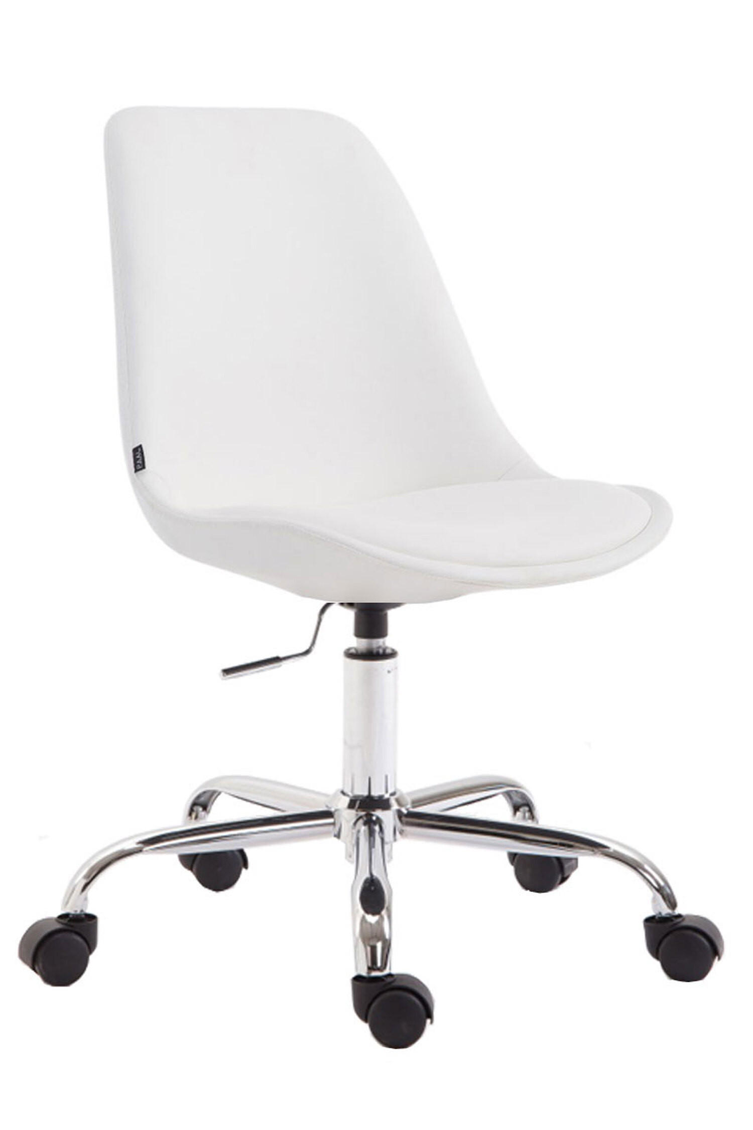 BÜROSTUHL Toulon, Kunstleder Weiß - Weiß, Textil/Metall (48/52/54cm) - TPFLiving