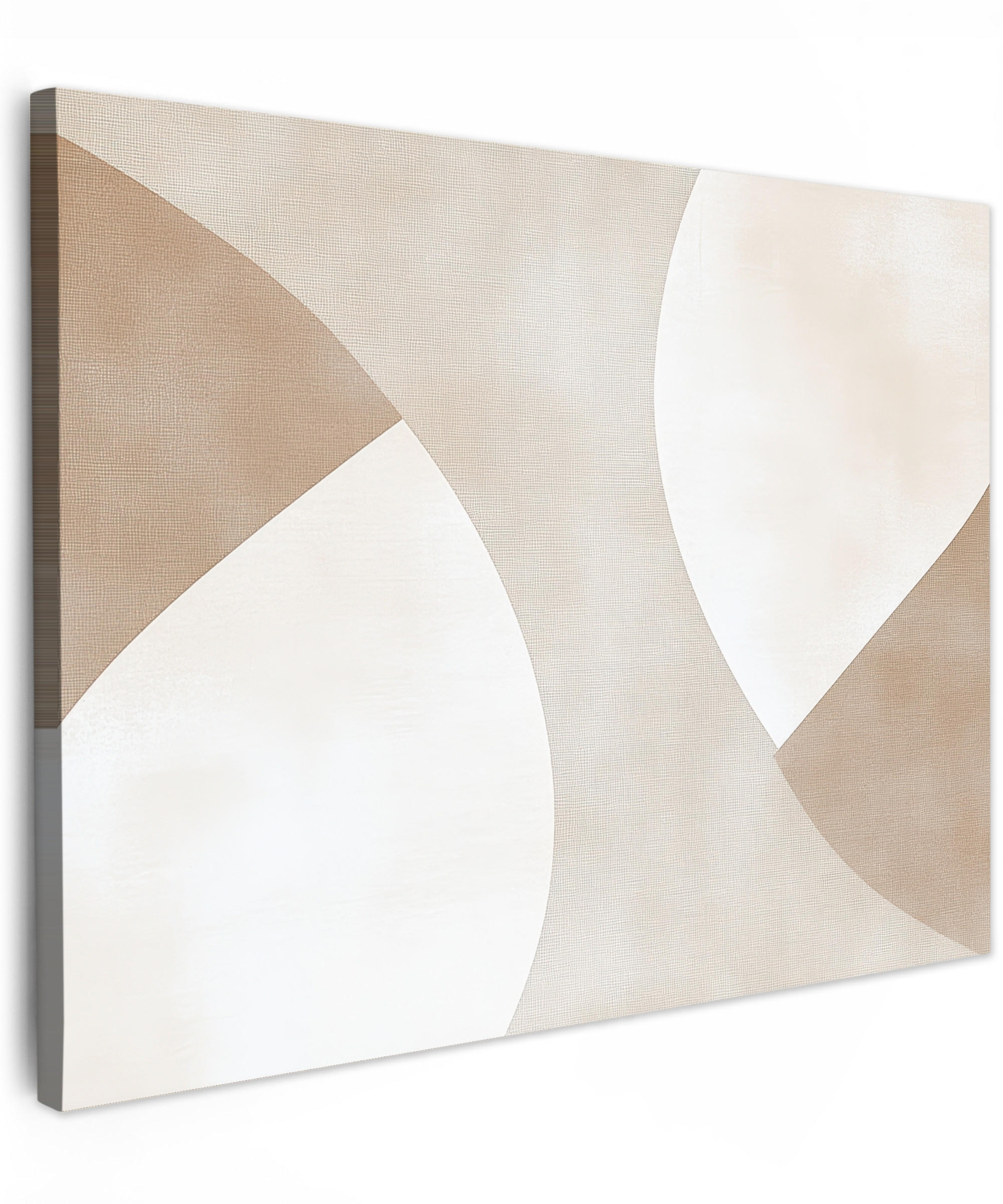 LEINWANDBILD Braun - Japandi - Abstrakt 40x30 cm - Sandfarben, Textil (40/30cm) - MuchoWow