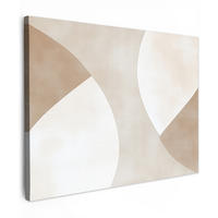 LEINWANDBILD Braun - Japandi - Abstrakt 40x30 cm - Sandfarben, Textil (40/30cm) - MuchoWow