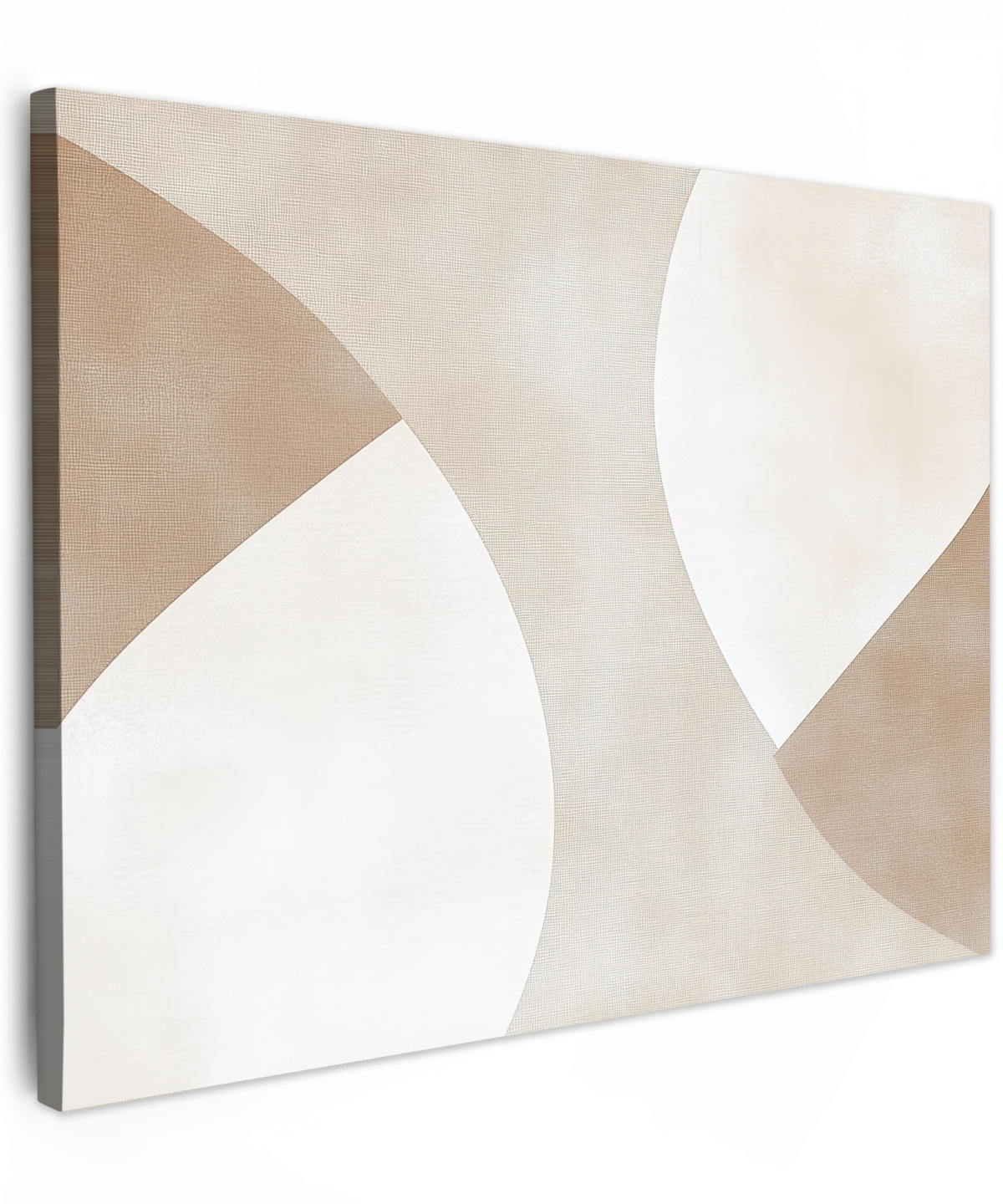 LEINWANDBILD Braun - Japandi - Abstrakt 40x30 cm - Sandfarben, Textil (40/30cm) - MuchoWow