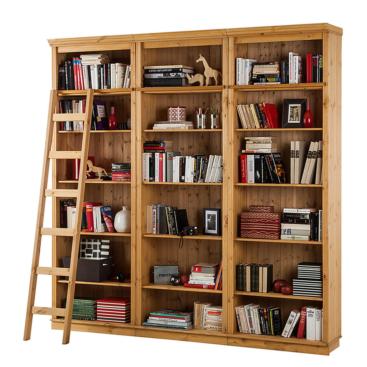 REGALLEITER - Kiefer massiv - Kieferfarben, Holz (36/188/6cm) - home24