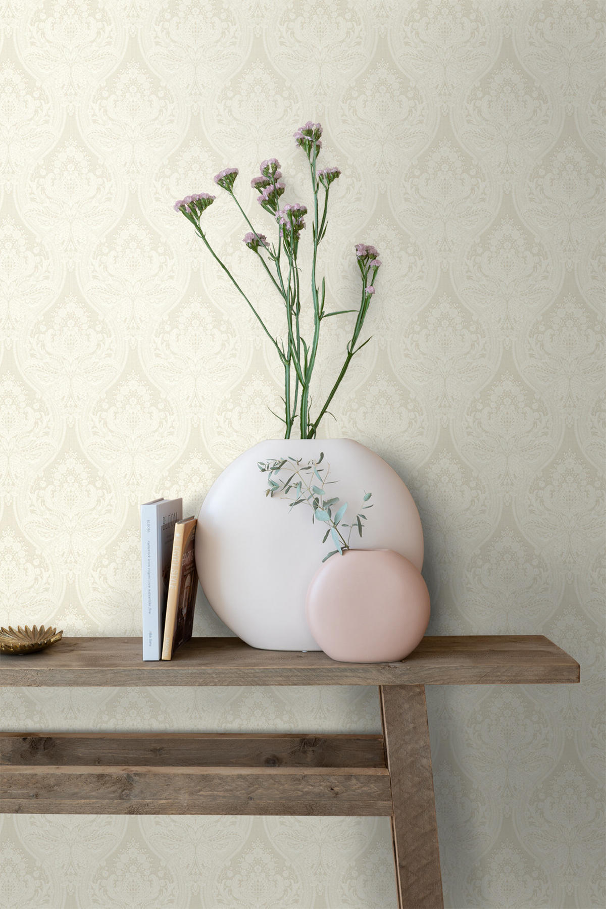 TAPETE Barockmuster 53 cm x 10.05 m - Beige, Papier (53/1000cm) - ESTAhome