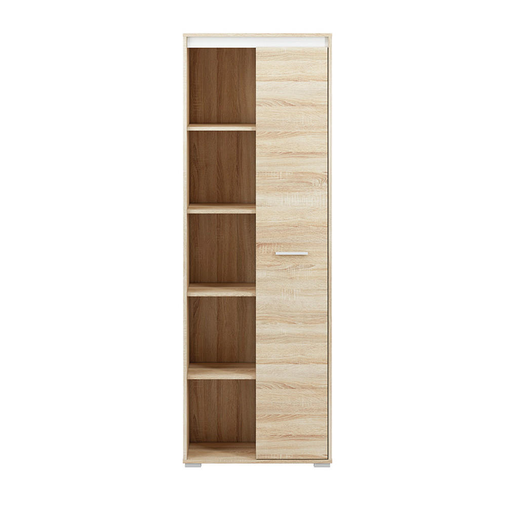 STAURAUMSCHRANK Avo Eiche Sonoma, Absetzung austauschbar 69 / 34 / 200cm - Braun/Sonoma Eiche, Holz/Holzwerkstoff (69/200/34cm) - Feldmann-Wohnen