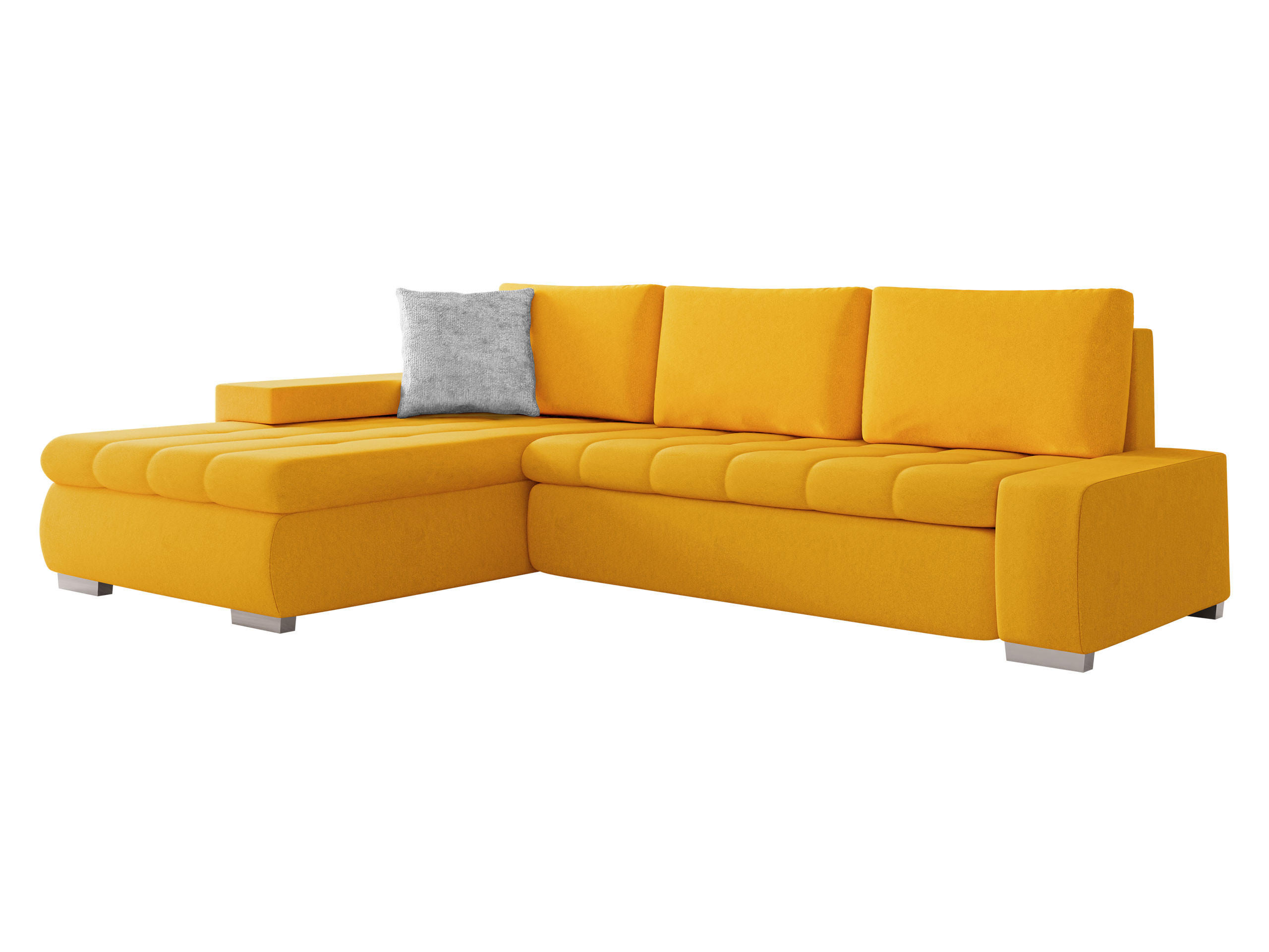 ECKSOFA Orkan Mini Premium - Gelb, Holz/Textil (265/185cm) - MIRJAN24