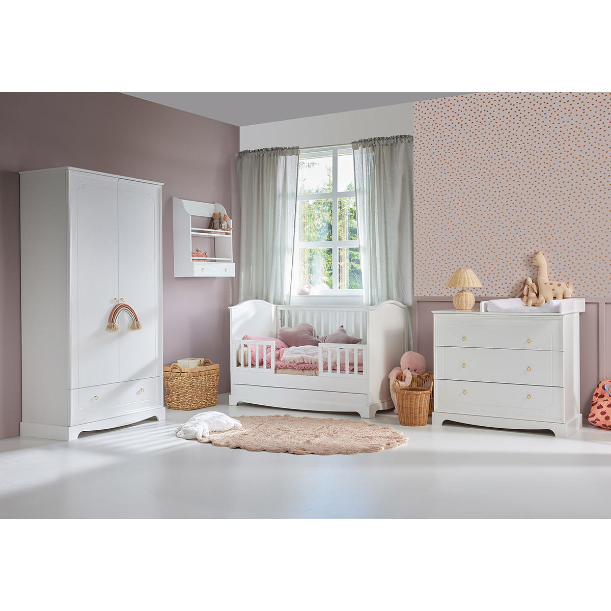 SKRIŇA 2 dvere Royal Biela - biela, kompozitné drevo (103/195/50cm) - Petits-meubles