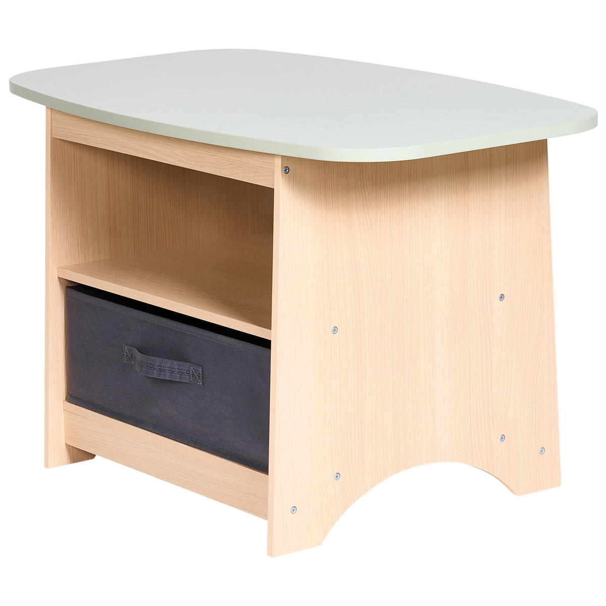 MASĂ PENTRU COPII cu scaune maro deschisă/verde Lucas - maro deschis, compozit lemnos (80/50/48cm) - Beliani