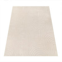 TEPPICH Kurzflor waschbar Struktur Wohnzimmer schmutzabweisend Creme Rechteckig 200x280 - Beige, Textil (280/200cm) - KADIMA DESIGN