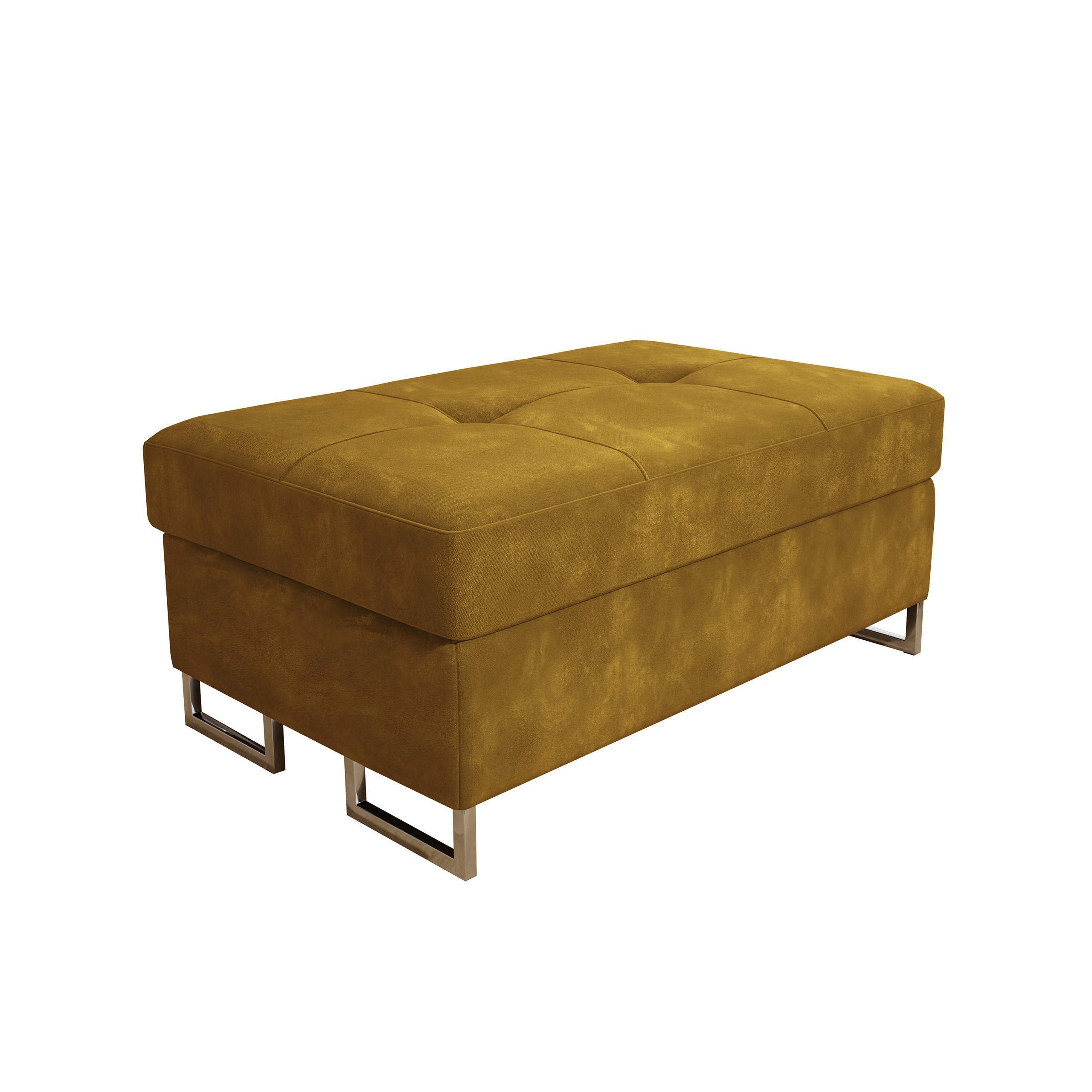 POLSTERHOCKER BARLET Gelb 100x60 cm - Gelb, Textil (100/41/60cm) - MASSENO