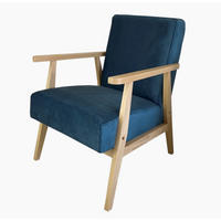 SESSEL Granatowy Retro - Blau, Textil (59/76/67cm) - Sepro Meble