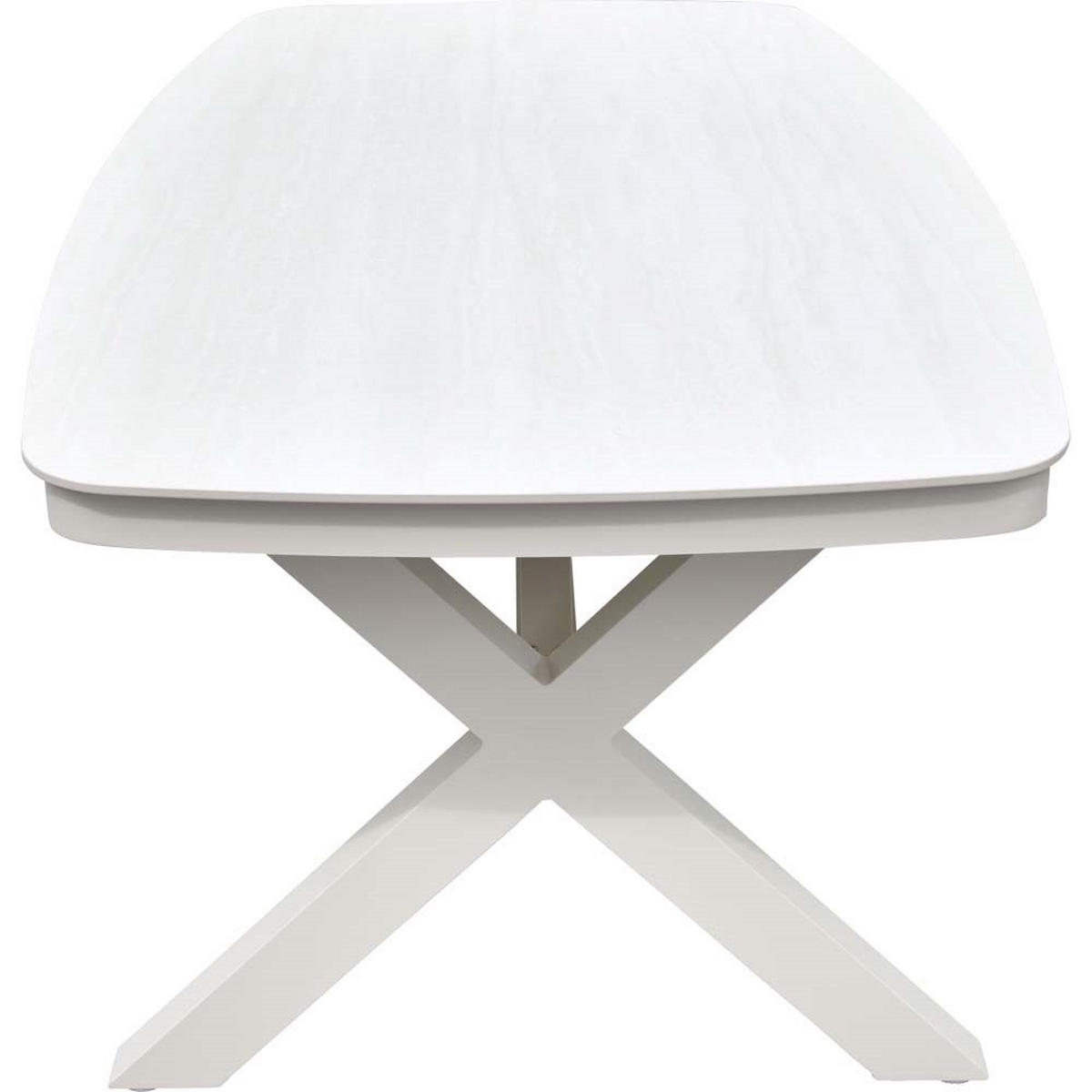 GARTENTISCH Davos - Beige - 200/100/74 cm - Beige, Metall (200/100/74cm) - Lesli Living