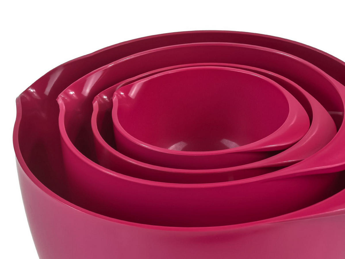 RÜHRSCHÜSSEL-SET Margrethe New dunkel pink(4tlg) - Pink, Kunststoff (21/15cm) - Rosti