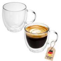 KAFFEEGLAS 150 ml (2er-Set) - Transparent, Glas - Intirilife
