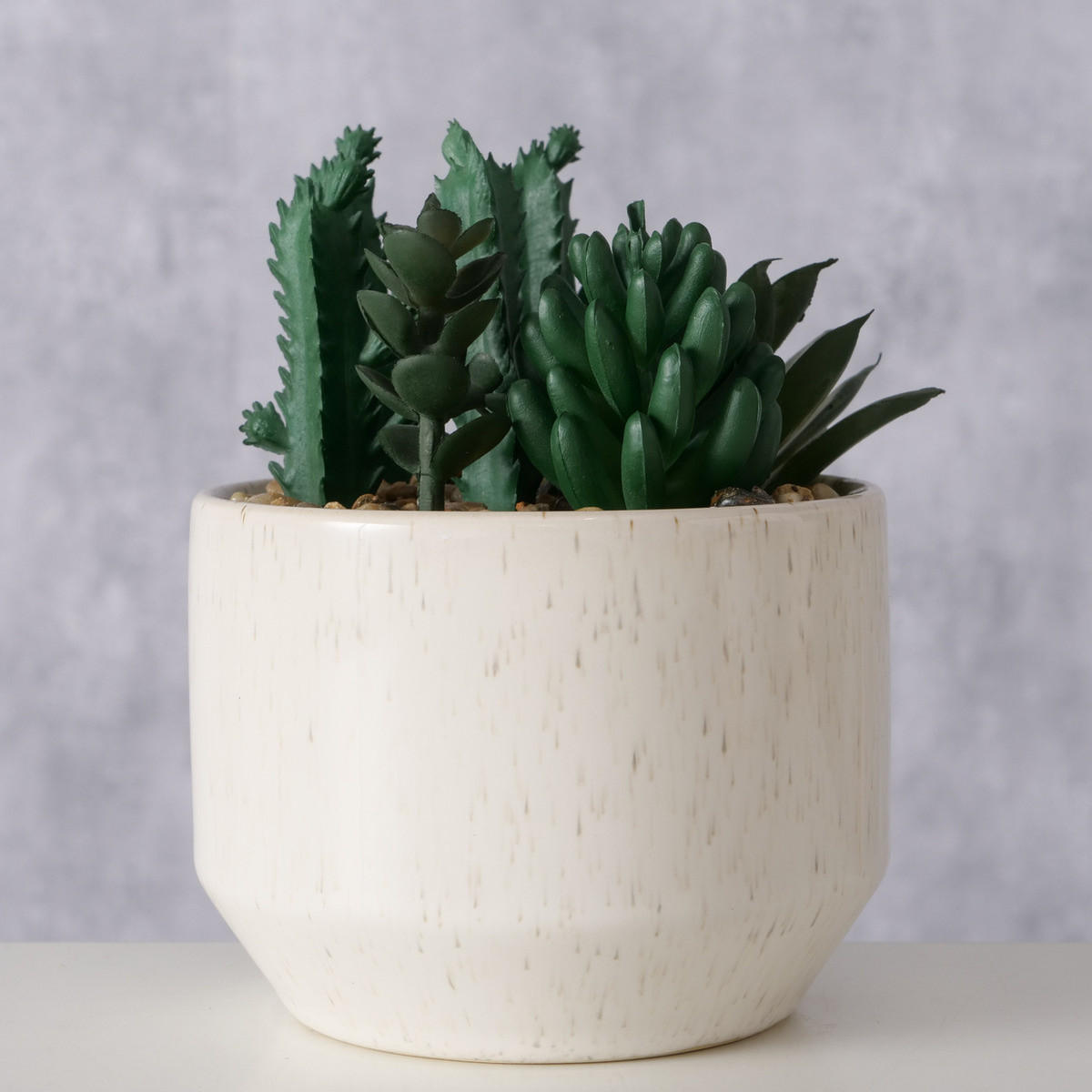 KÜNSTLICHER SUKKULENT 12 cm - Multicolor, Keramik (12.5cm) - Boltze Home