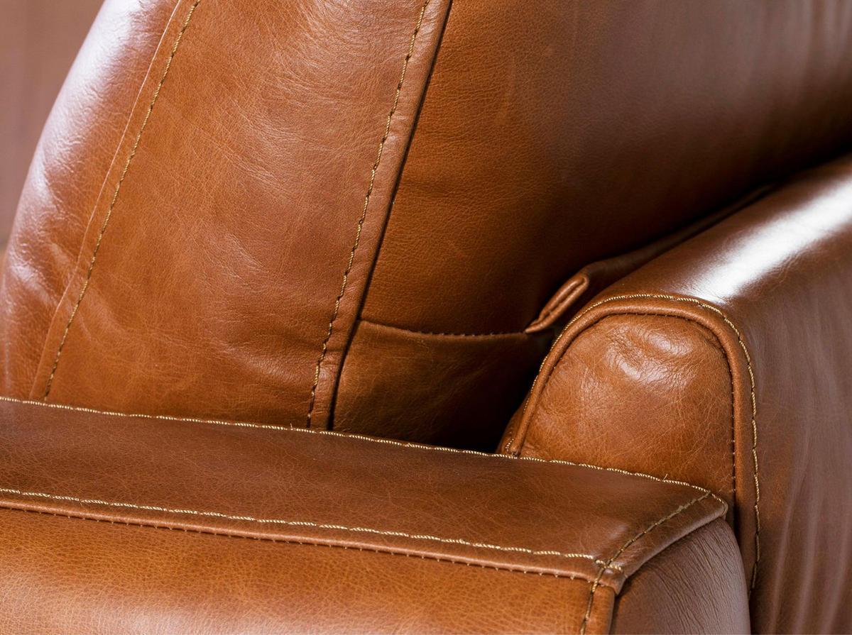 SESSEL Braun aus Leder 102/96/86 cm - Dunkelbraun/Nussbaumfarben, Leder/Holz (102/86/96cm) - ANGEL CERDA