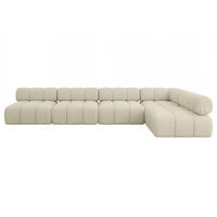 ECKSOFA modulares Sofa Samaro-L3 - 380x190x70 cm Beige Bouclé - Beige, Holzwerkstoff/Textil (380/190cm) - ALTDECOR