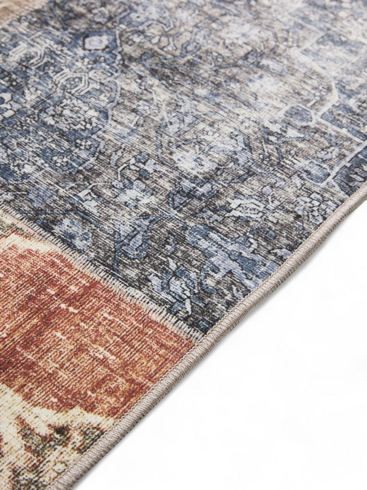 VINTAGE-TEPPICH George waschbar 80x150 cm - Multicolor/Braun, Kunststoff (80/150cm) - benuta