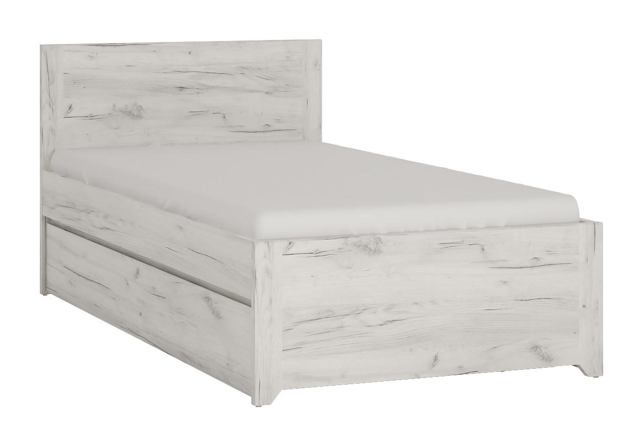 JUGENDBETT Emmi in Weißeiche 206,1 x 80,5 x 95,8 cm - Weiß, Holzwerkstoff (90/200cm)