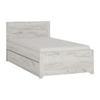 JUGENDBETT Emmi in Weißeiche 206,1 x 80,5 x 95,8 cm - Weiß, Holzwerkstoff (90/200cm)