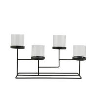 KERZENSTÄNDER Arczi - Schwarz, Metall (45/24/13cm) - home&you