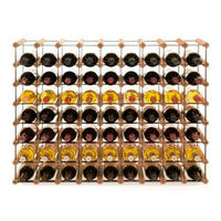 WEINREGAL Vinotega Mod Metal 72,5x92,5x24,5 cm 9x7 Flaschen Massives Kiefernholz Braun Geölt - Braun, Holz (92.5/72.5/24.5cm) - PROREGAL