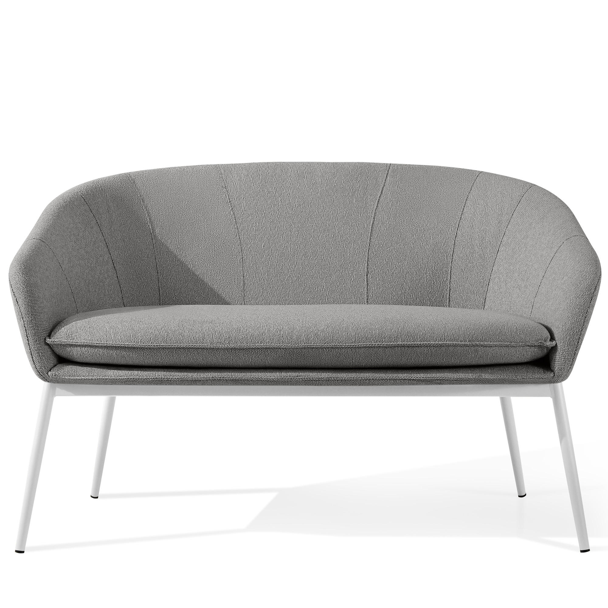 GARTENSOFA SOLIS Loungesofa, - Grau, Textil/Metall (118/76/66cm) - KONSIMO®