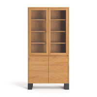 VITRINE Horizon aus massivem Eichenholz 100 cm - Eichefarben/Naturfarben, Holz (100/200/45cm) - Danzz