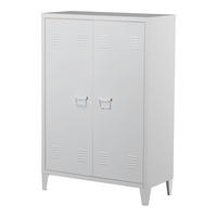 METALLSCHRANK Oripää - Weiß, Metall (75/110/33cm) - [en.casa]