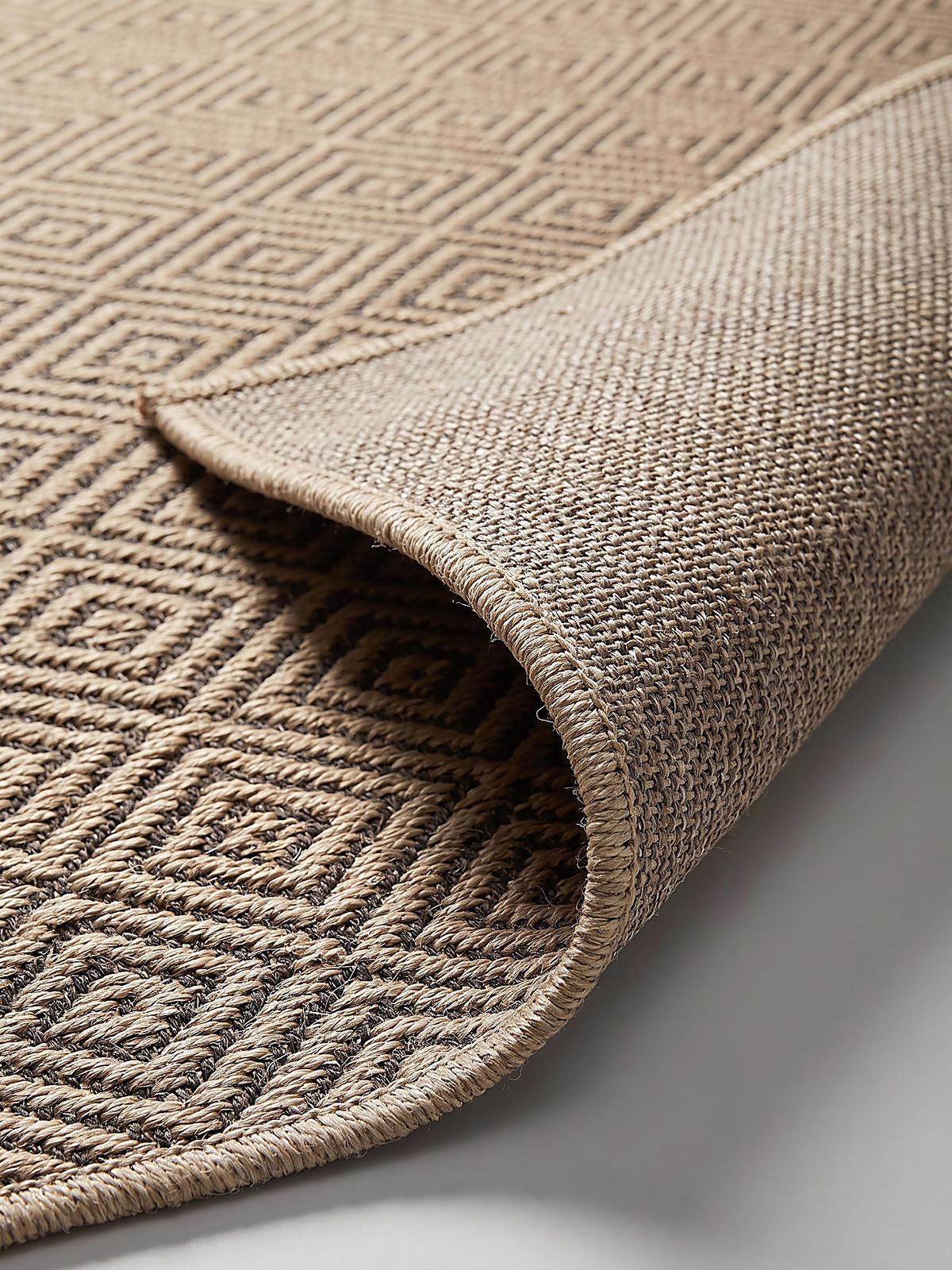 TEPPICHLÄUFER Karo CORDEV Polypropylen Natur 80 x 250 cm - Beige, Textil (80/250cm) - KADIMA DESIGN